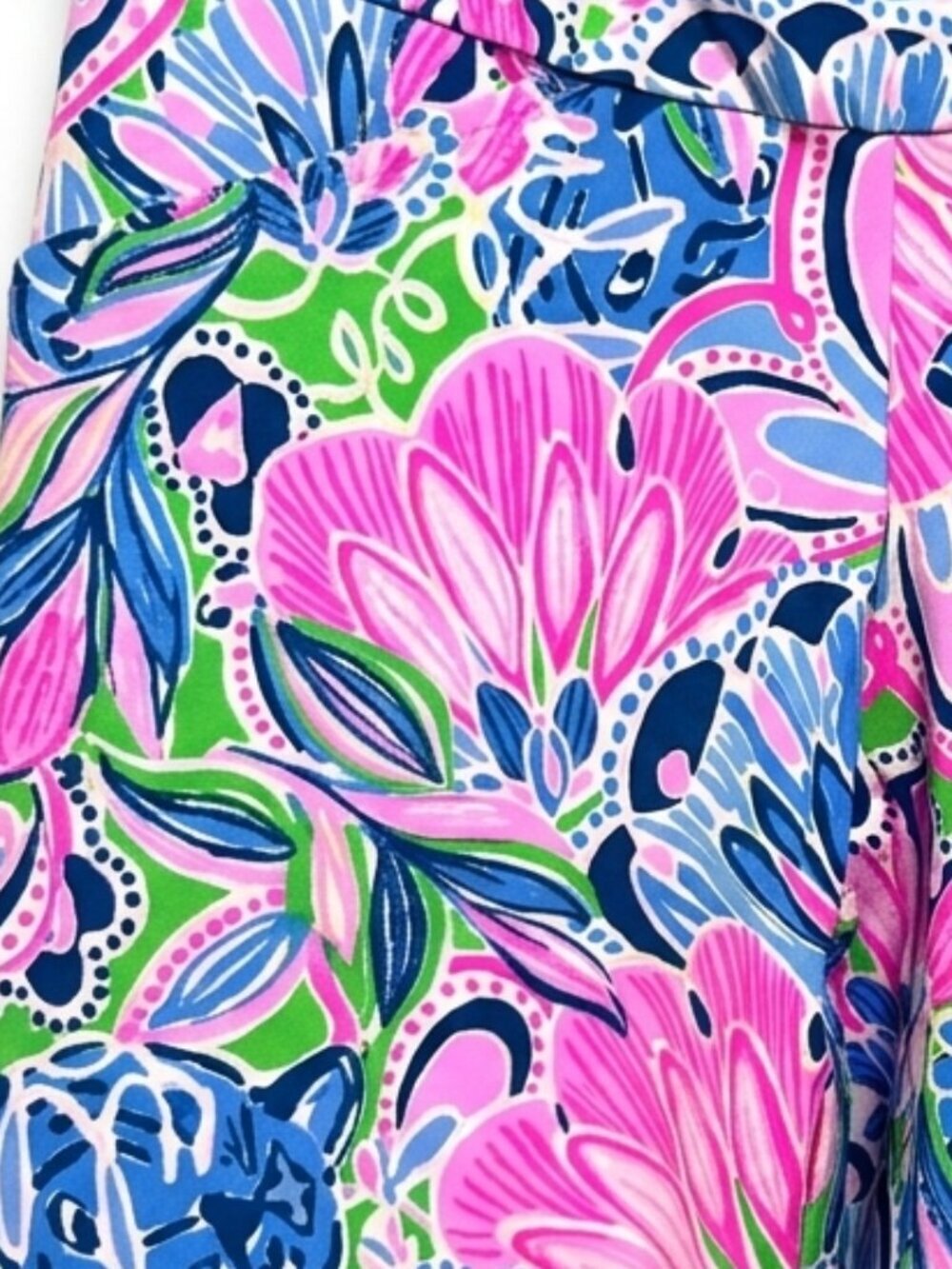 Lilly Pulitzer Corso UPF 50+ Golf Pants Tiger Sunrise Gecko Green Leggings NEW - Picture 4 of 6